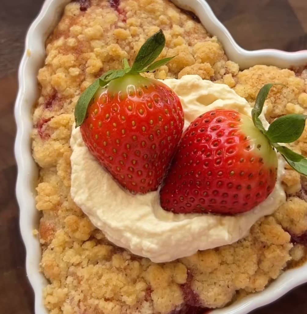 Crumble Morango (Airfryer)