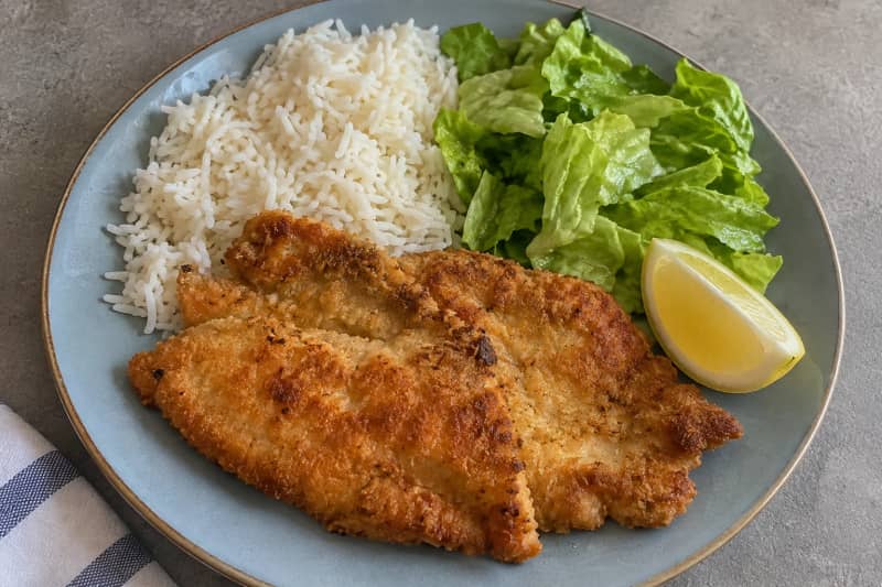 Breaded turkey escalopes