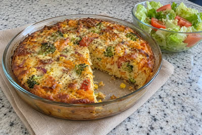 Blender vegetable pie