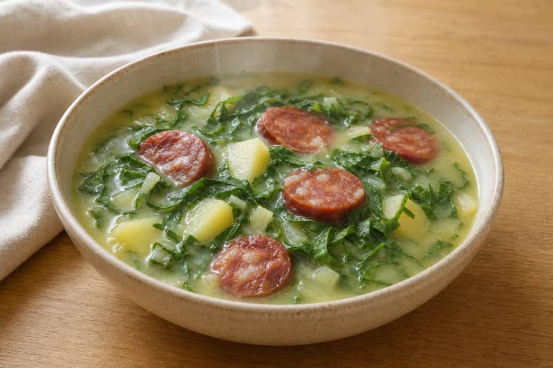 Caldo Verde (potato and kale soup)