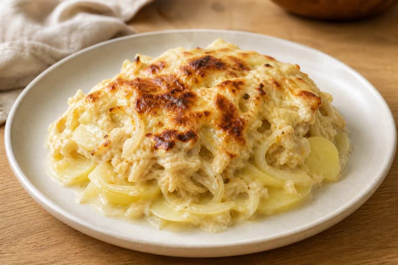 Bacalhau com Natas (cod with cream and potatoes)