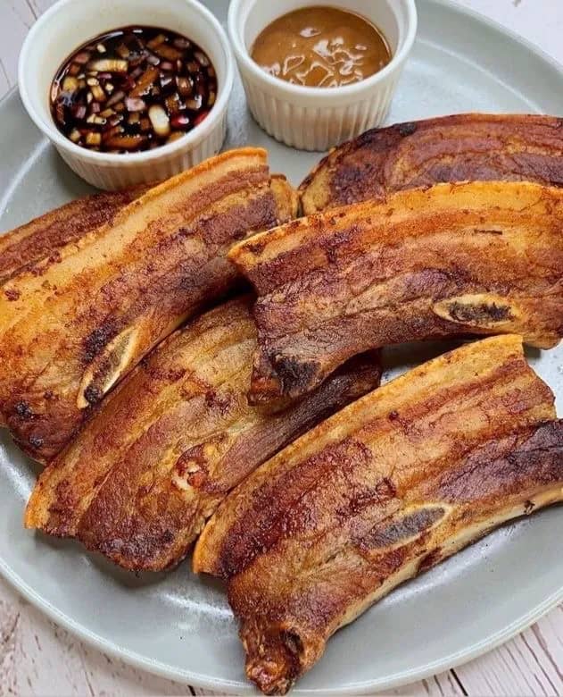 Grilled pork belly