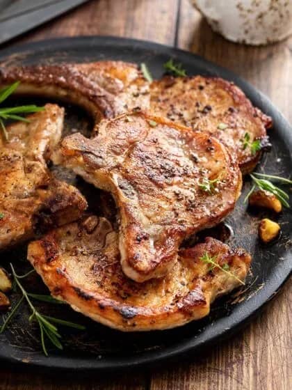Grilled pork chops