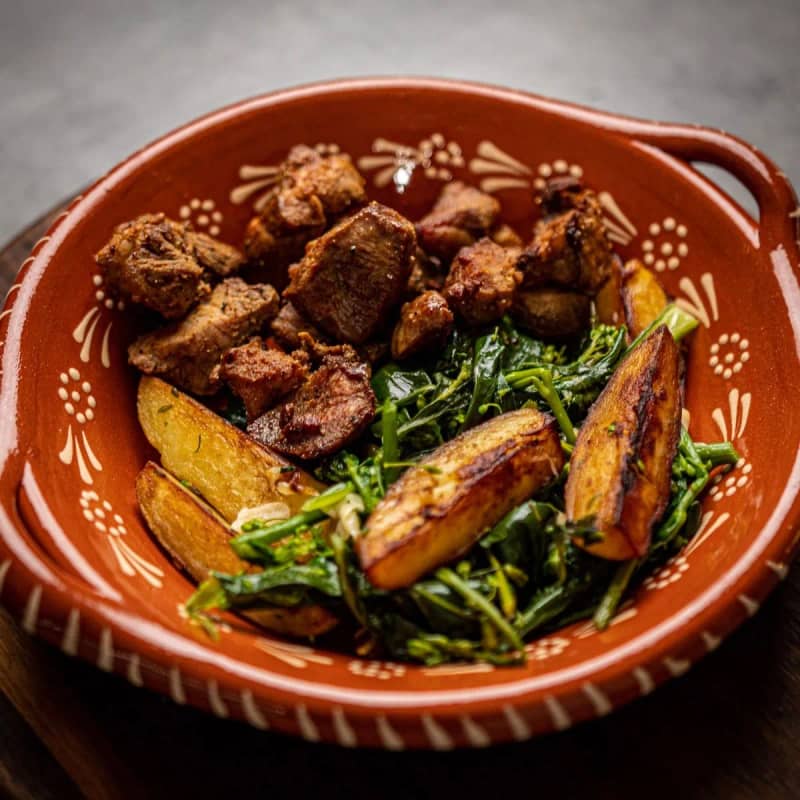 Grilled pork cubes