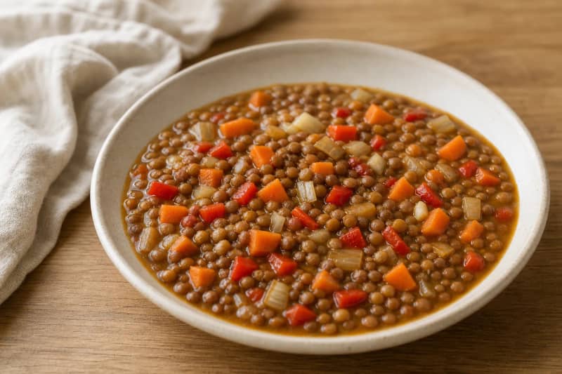 Lentil stew with vegetables