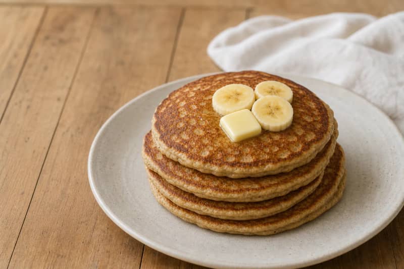 Oat and banana pancakes
