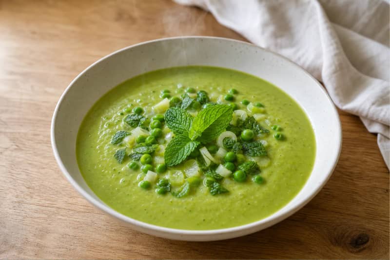 Pea and mint soup