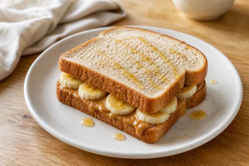 Peanut butter and banana sandwiches