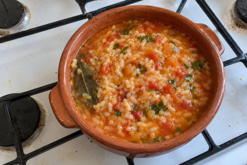Soupy tomato rice