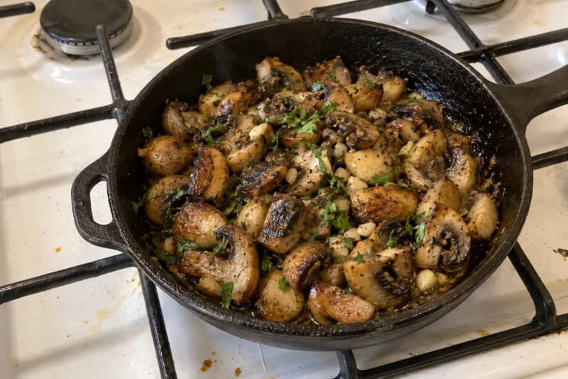 Mushrooms sautéed with garlic and parsley
