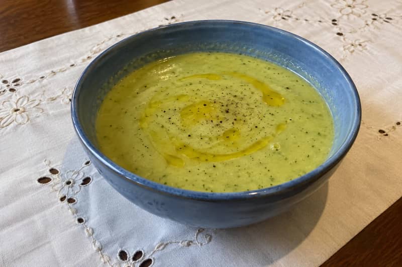 Cream of courgette soup