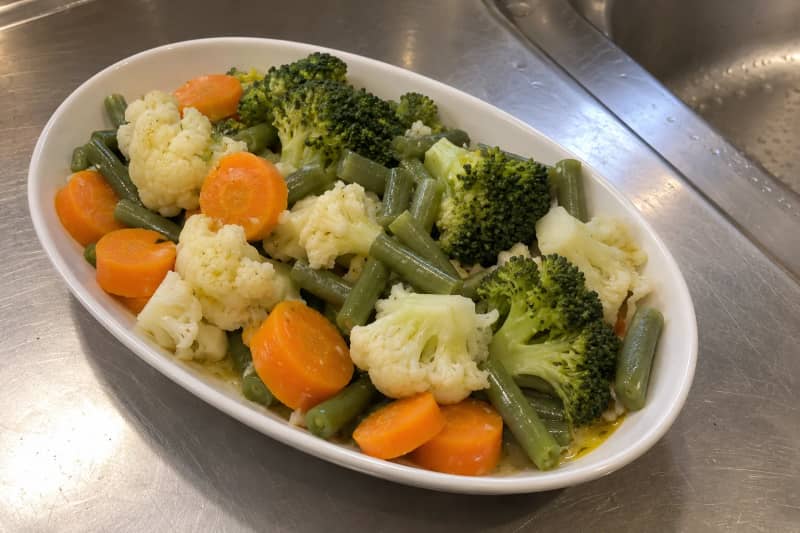 Boiled vegetables