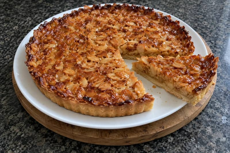 Portuguese almond tart