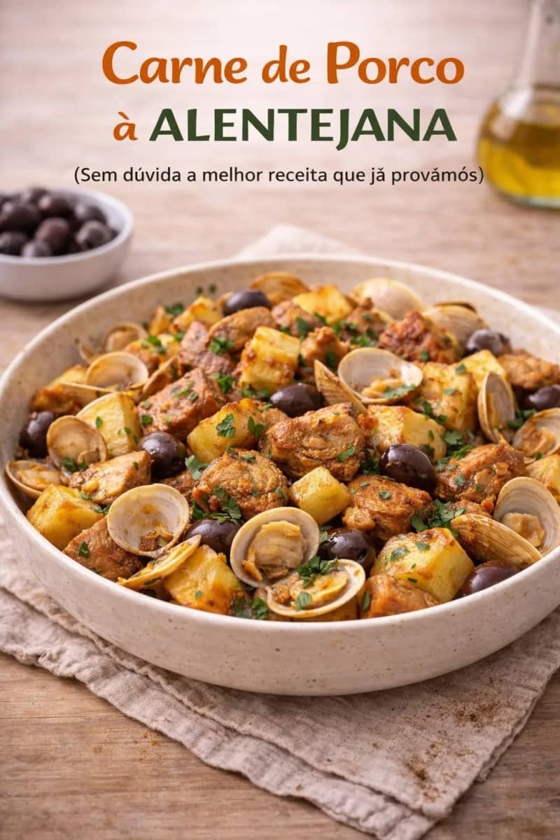 Carne à Portuguesa (pork cubes in paprika marinade with fried potatoes)