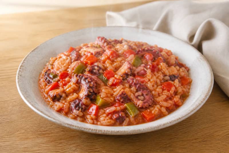 Rice with octopus