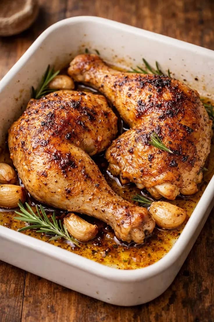 Roast chicken legs