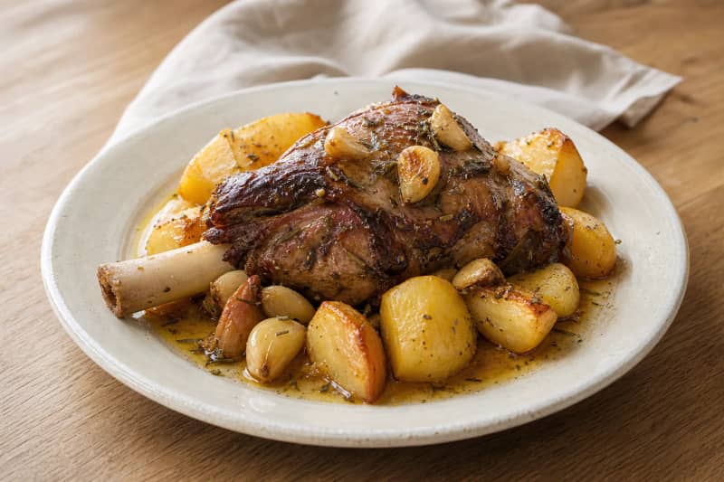 Roast leg of lamb