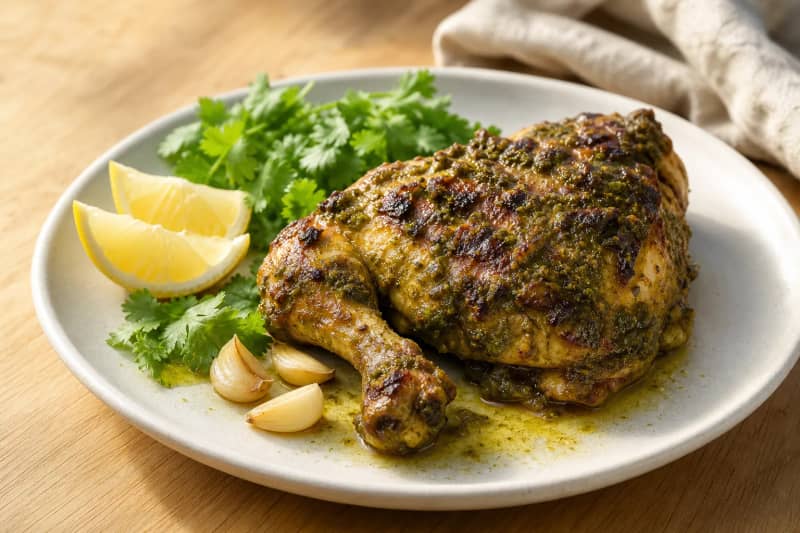 Frango à Cafreal (spicy coriander-marinated chicken)