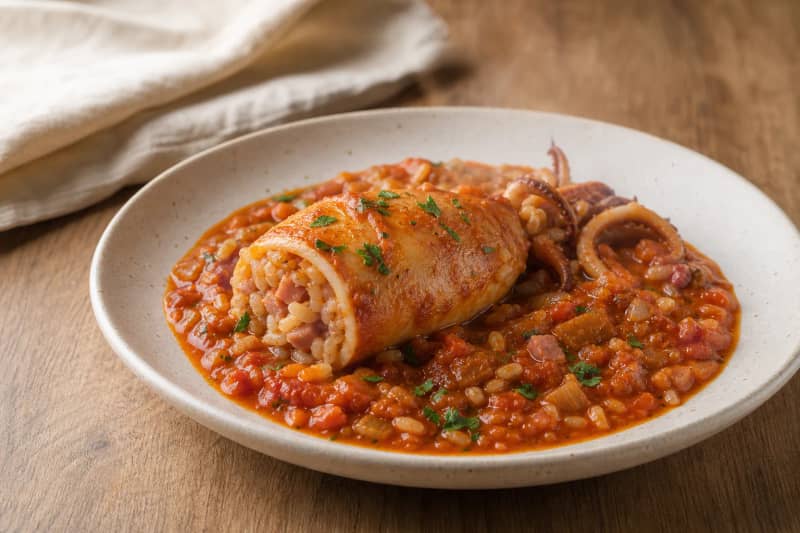 Stuffed squid