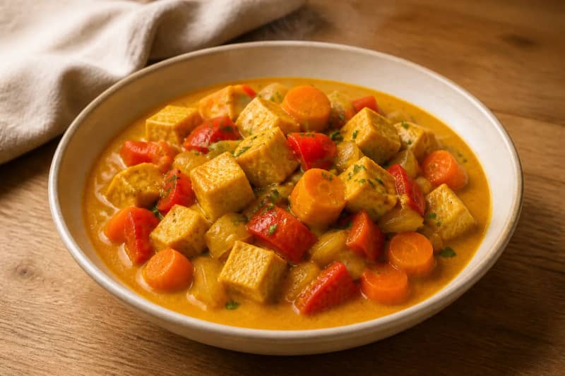 Tofu and vegetable curry