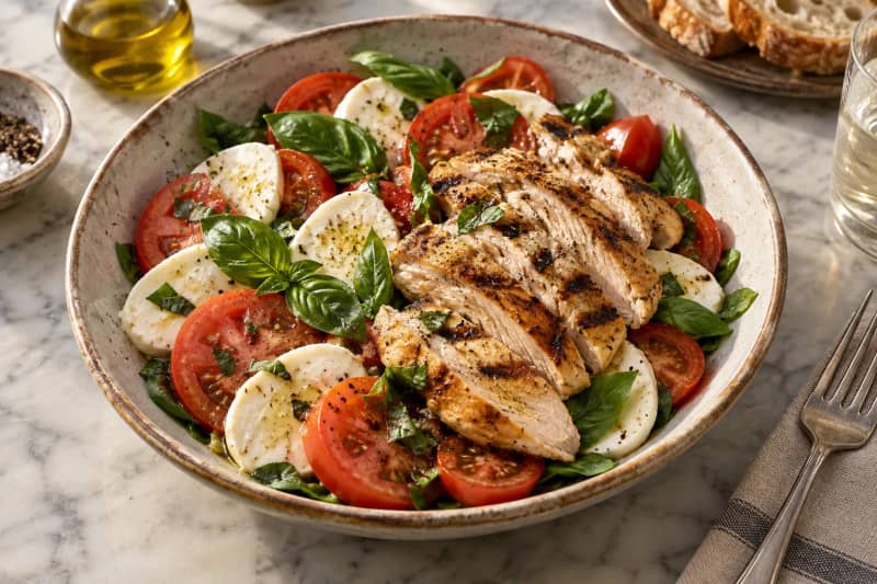 Caprese Salad with Grilled Chicken