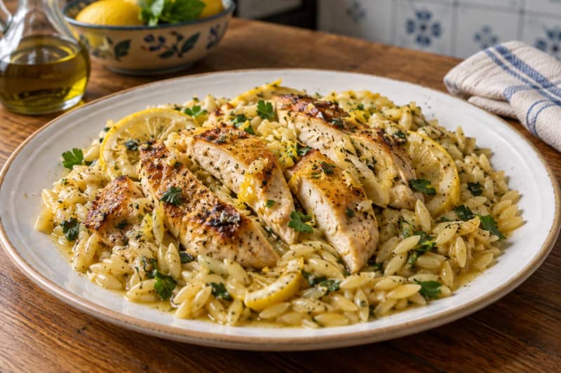 Orzo with Lemon Chicken