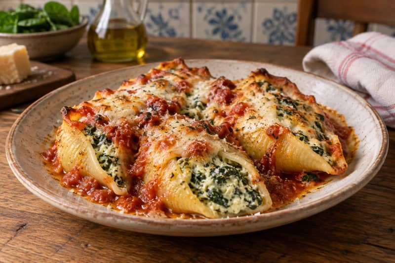 Spinach Ricotta Stuffed Shells