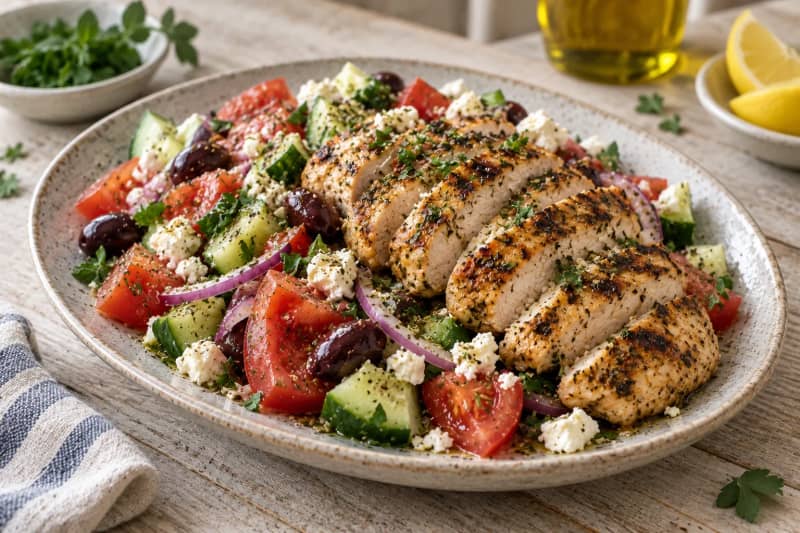 Greek Salad Grilled Chicken