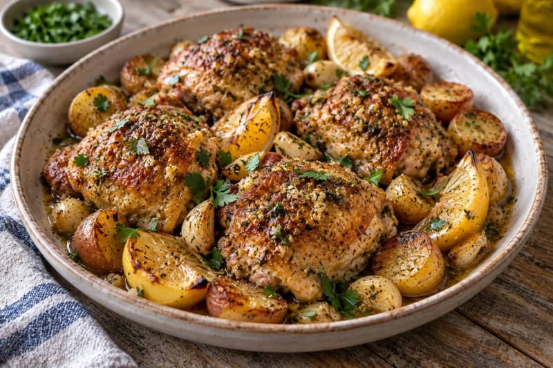 Lemon Herb Chicken Potatoes