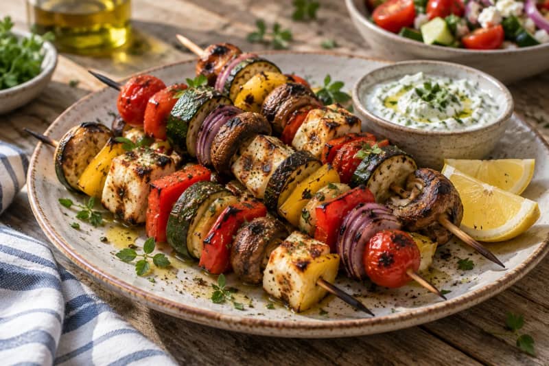 Souvlaki Veggie Skewers