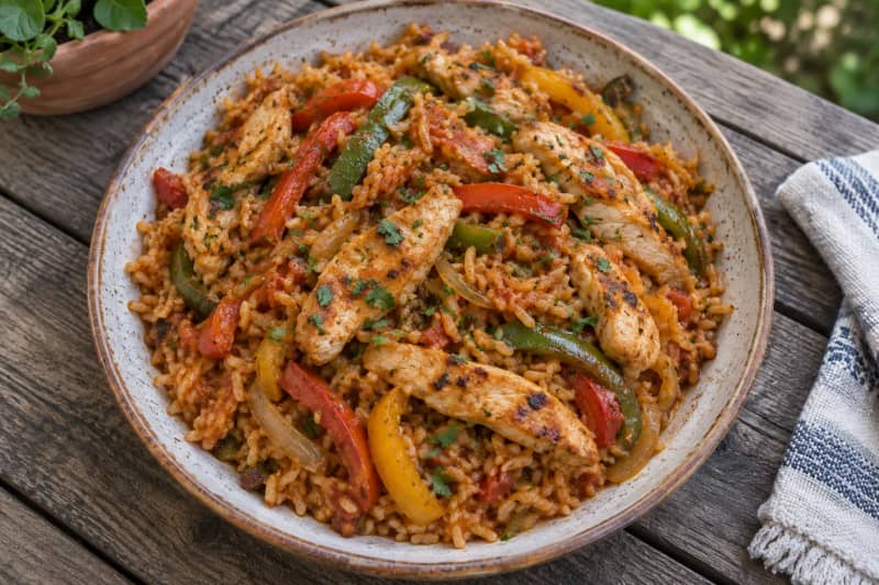 Chicken Fajita Rice Skillet