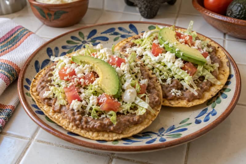 Refried Bean Tostadas