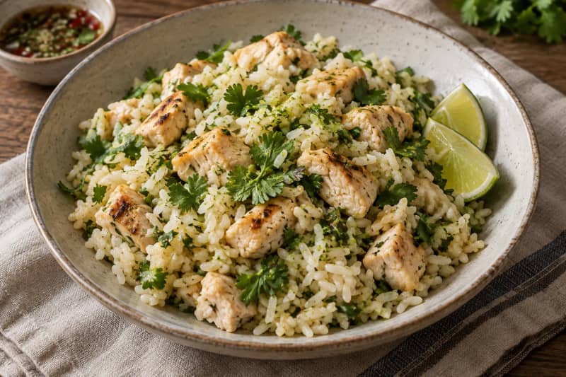 Lime Cilantro Chicken Rice