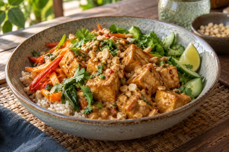 Peanut Tofu Bowl