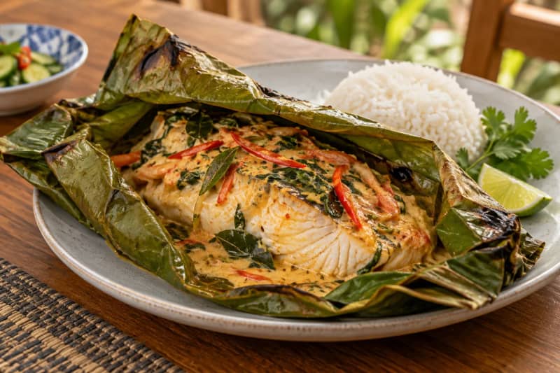 Thai Coconut Fish Packets
